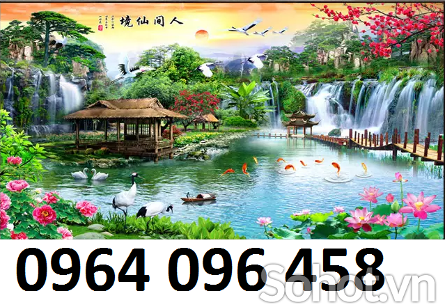 Tranh gạch 3d phong thủy phòng khách - 042XPP