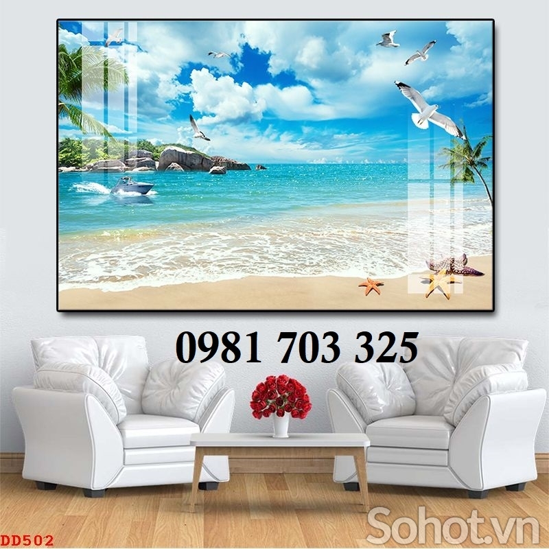 Tranh gạch ốp tường, tranh phong cảnh biển