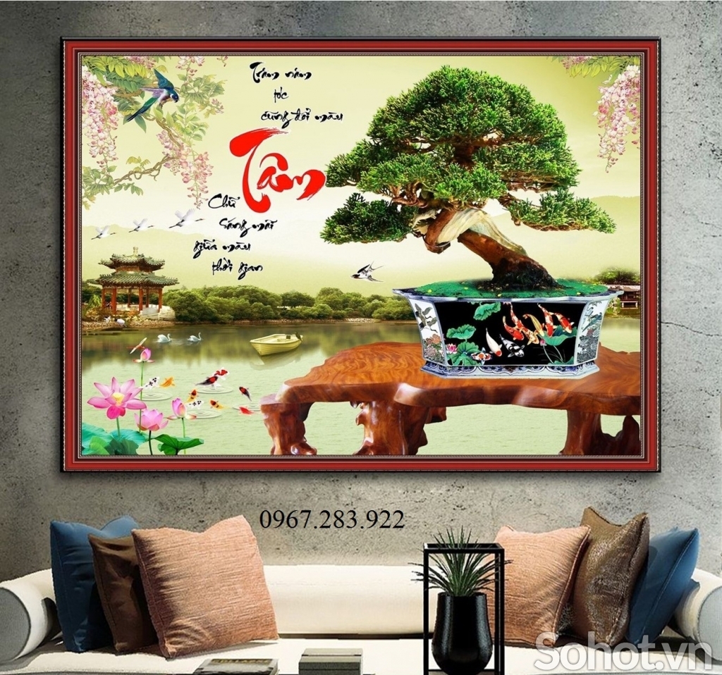 Gạch tranh- Tranh trang trí cây cảnh