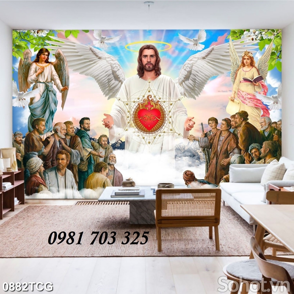 tranh gạch công giáo, gạch tranh 3D