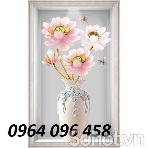 Tranh gạch bình hoa 3d - 9888CN