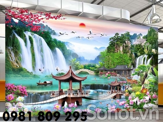 Tranh gạch 3d phong cảnh