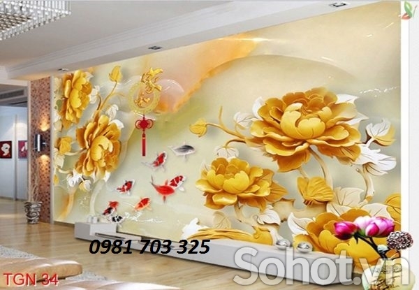 tranh gạch men phong thủy- tranh cá chép