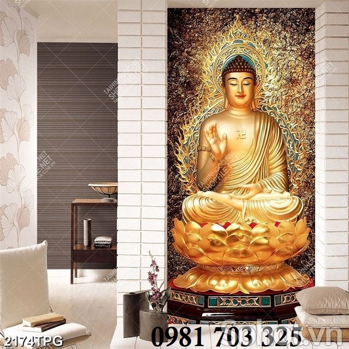 Tranh gạch 3D hình Phật trang trí