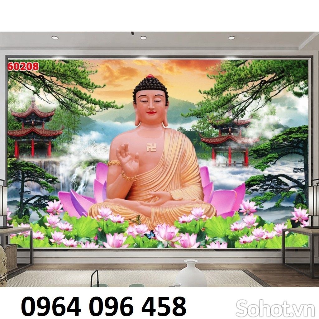 Tranh gạch 3d hình phật ốp tường - SDX42