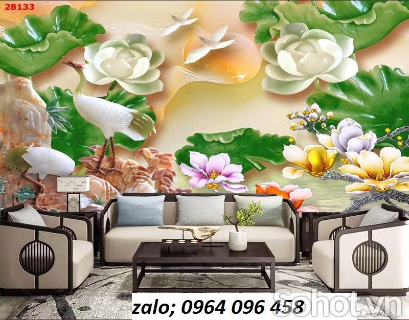 Tranh gạch men 3d phòng khách - GVG4