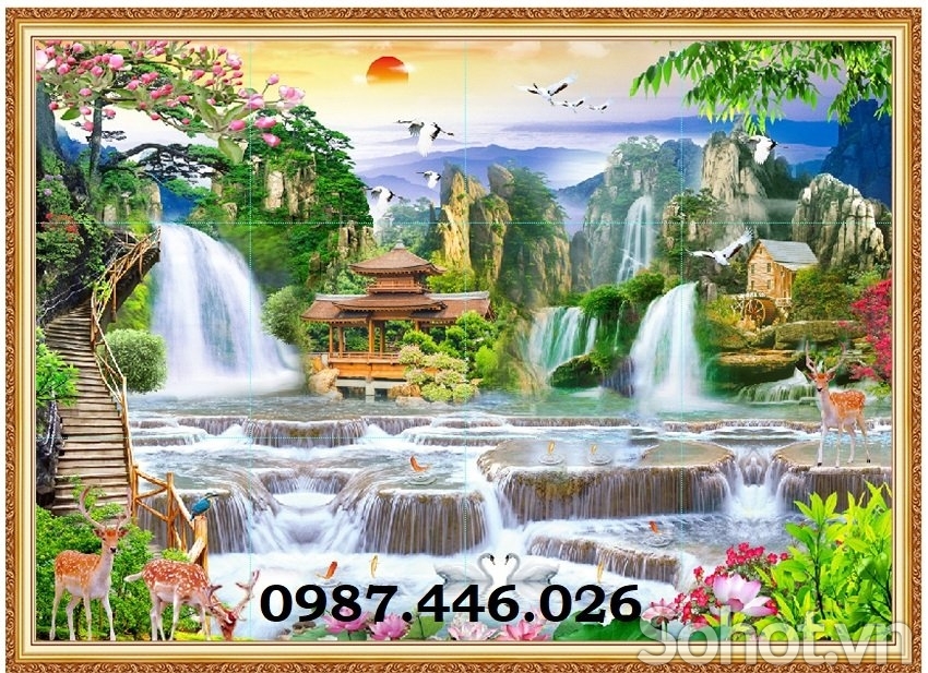 Gach 3d tranh ốp tường đẹp