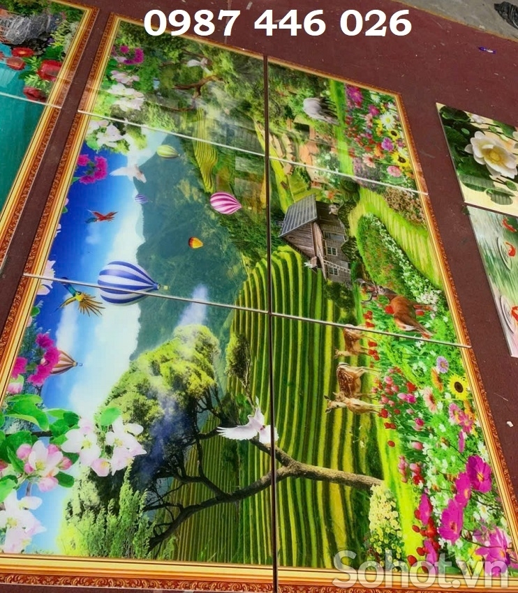 Gạch tranh phong cảnh 3d HP384
