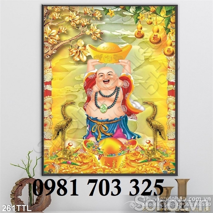 Tranh gạch 3D tài lộc trang trí