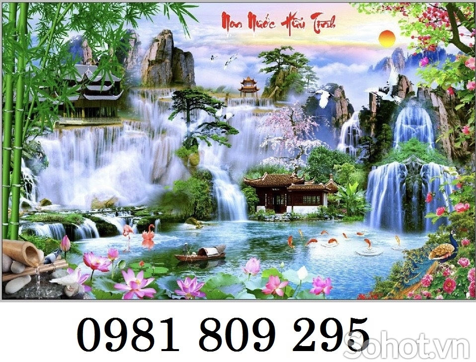 Tranh gạch men 3d phong cảnh mới
