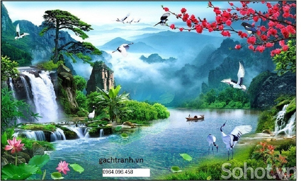 Tranh gạch 3d ốp tường mặt tiền - FVMM55