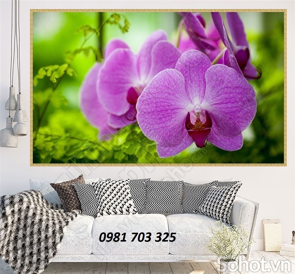 Tranh gạch 3D hoa lan