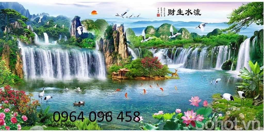 Tranh gạch 3d phong cảnh đồng quê - BNM90