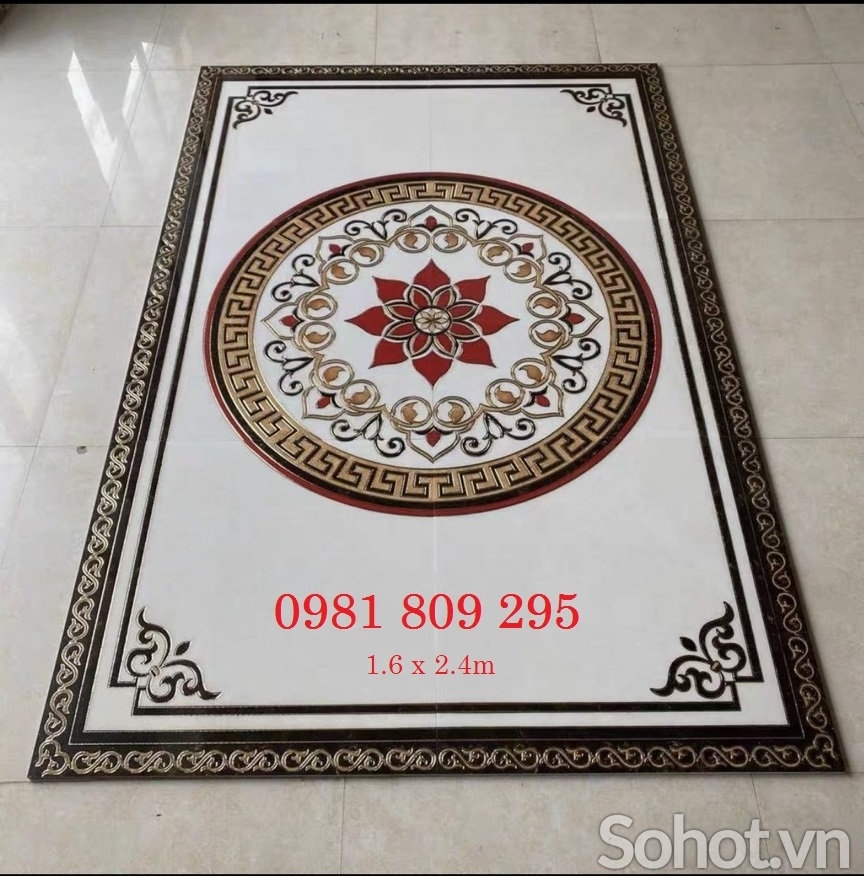 Gạch thảm hình bông cánh sen 1m6x2m4