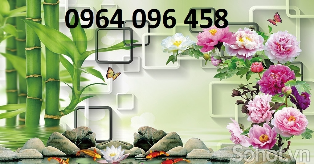 Tranh gạch 3d hoa mẫu đơn - SCX533