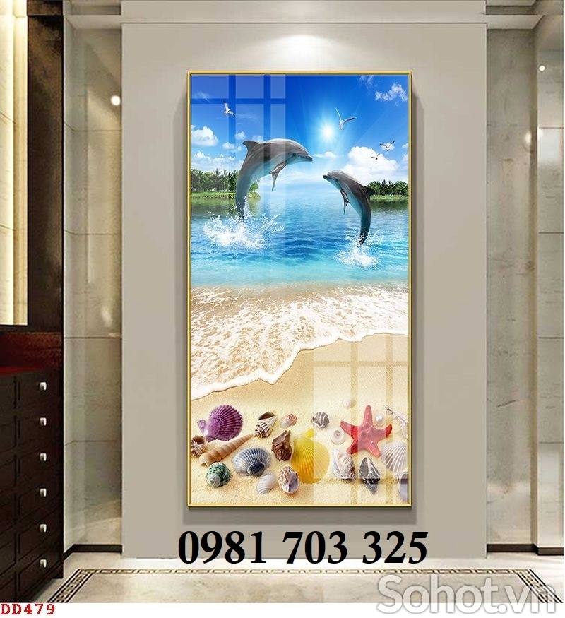 Tranh gạch men 3D phong cảnh biển