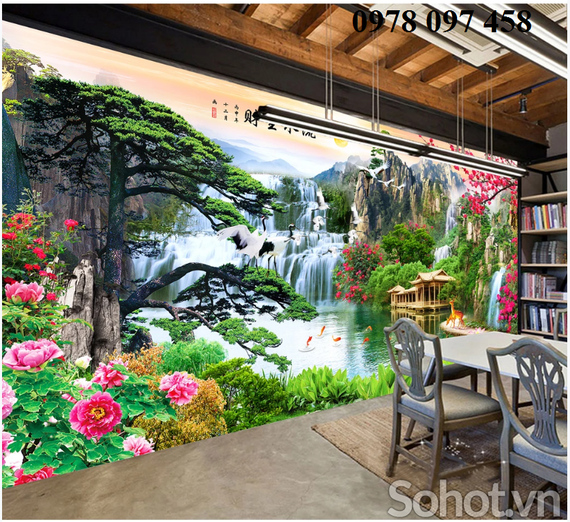 Tranh phong cảnh - tranh gạch 3D