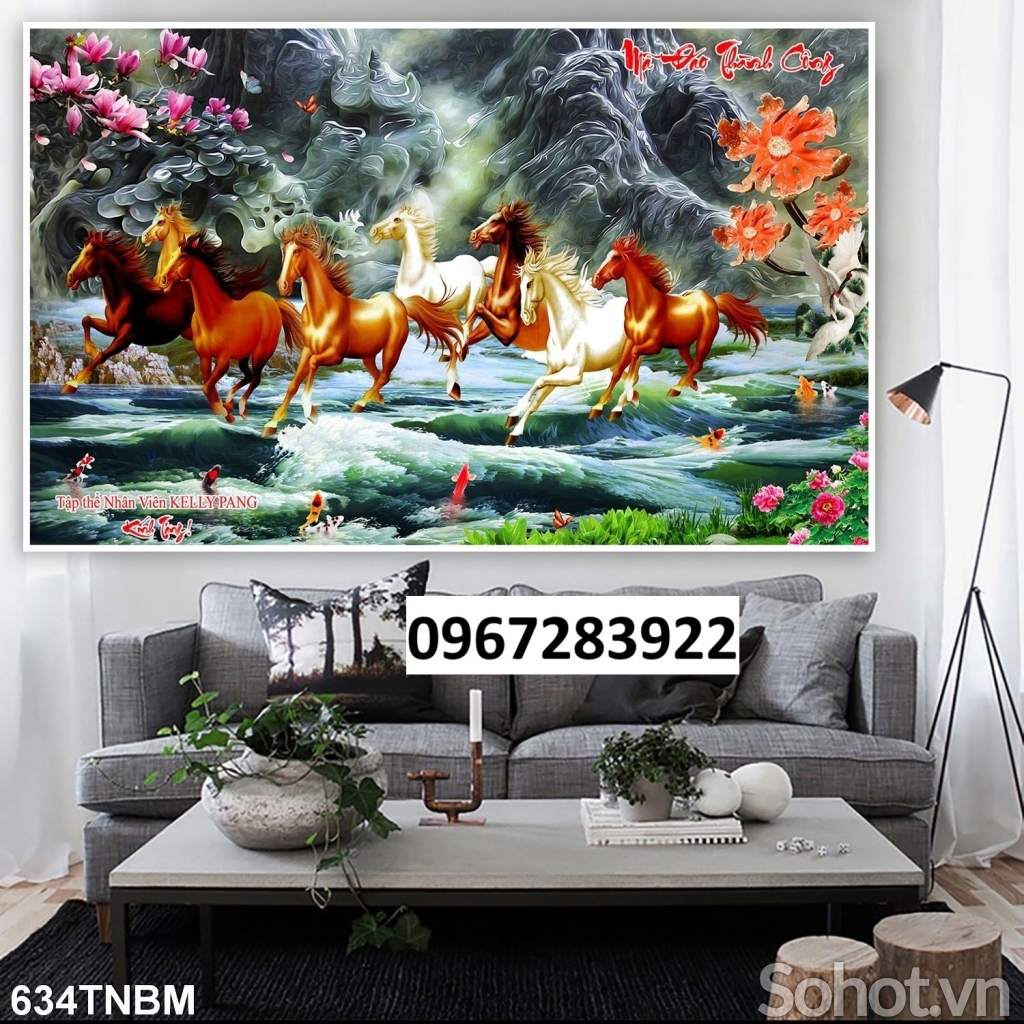 Tranh gạch đẹp trang trí ngựa mã đáo