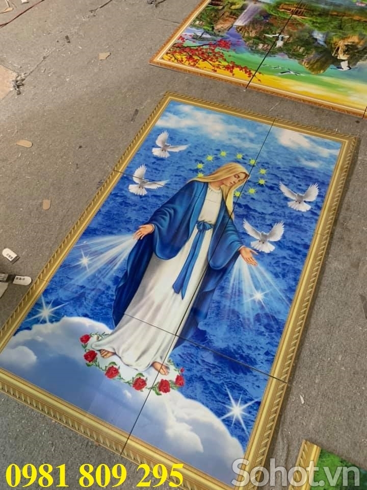 Tranh gạch , gạch 3d công giáo , Đức Mẹ Maria