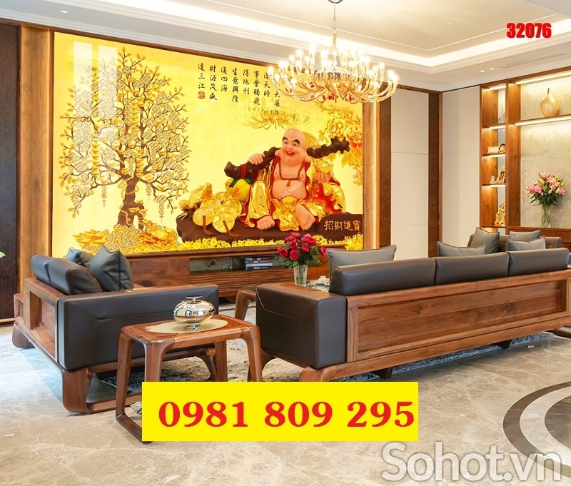 Gạch tranh 3d cây tiền vàng