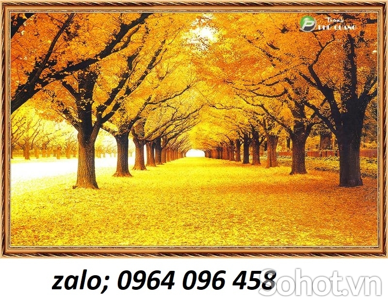 Tranh gạch 3d cây lá vàng - GDSZ22