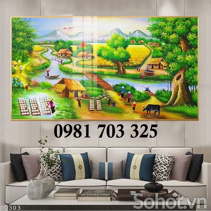 Gạch tranh 3D đồng quê đẹp