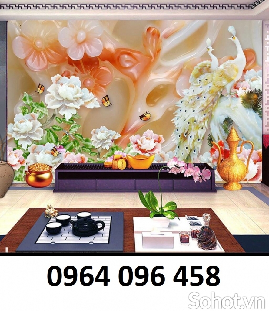 gạch 3d dán tường phòng khách- K87