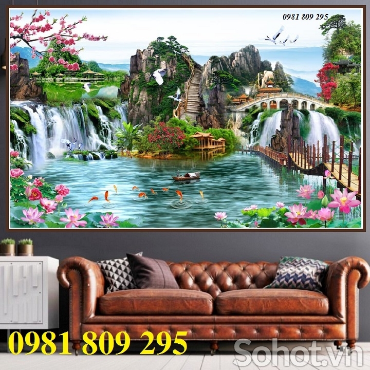 gạch tranhphong cảnh 3d , tranh gạch ốp tường