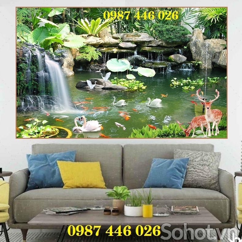 Gạch ốp tranh gạch cửu ngư quần hội