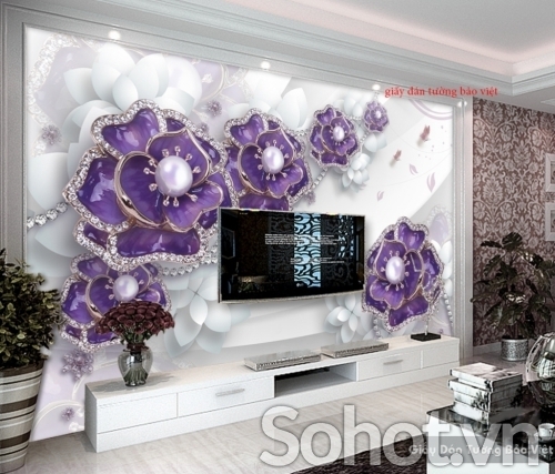 Tranh gạch 3d hoa sứ ngọc - BVC44
