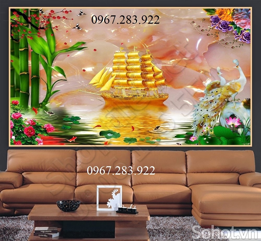 Gạch ốp tường 3D thuyền buồm