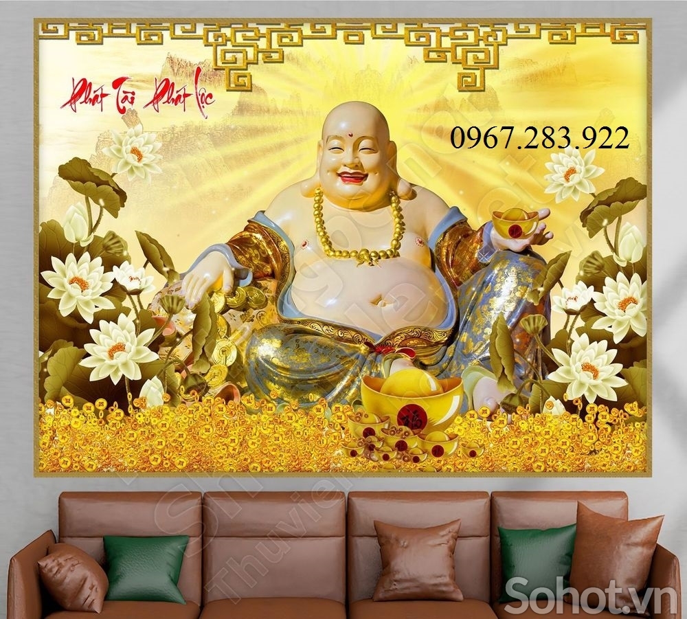 Tranh 3D- Tranh gạch Phật Di Lặc