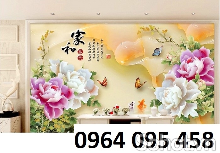 Tranh gạch 3d hoa sứ ngọc - FDCC64