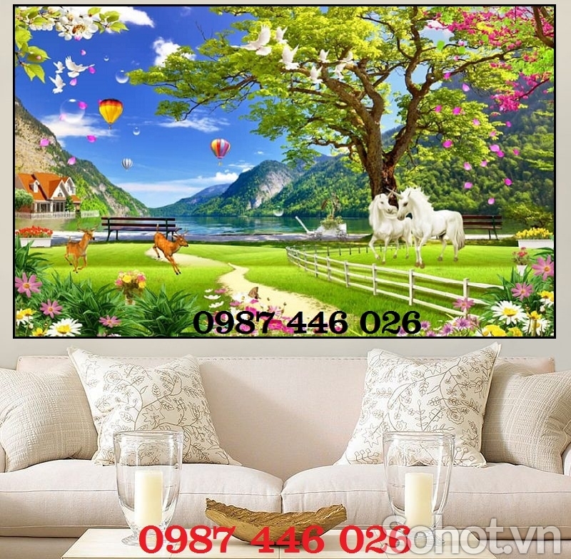 Gạch ốp tường tranh phong cảnh