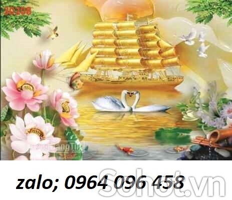 Gạch tranh 3d phong thủy phòng khách - CVV8