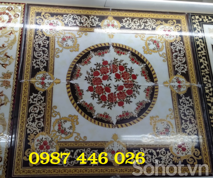 Gạch nền thảm gạch khắc vàng trung quốc HP7222