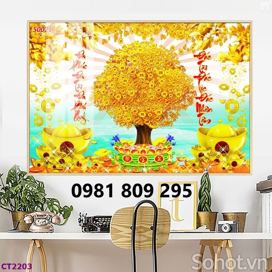 Tranh ốp tường , gạch tranh kim tiền