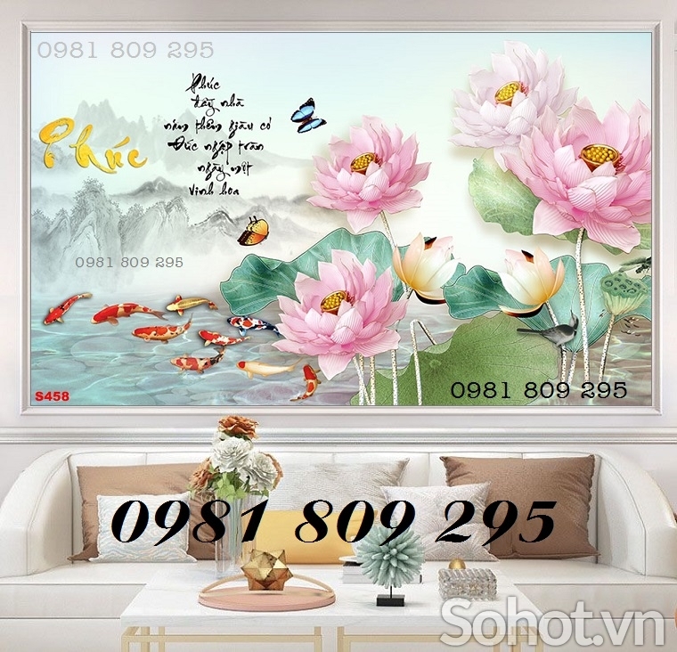 Mẫu gạch trang trí hoa sen