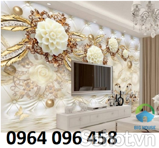 gạch 3d dán tường phòng khách- K87