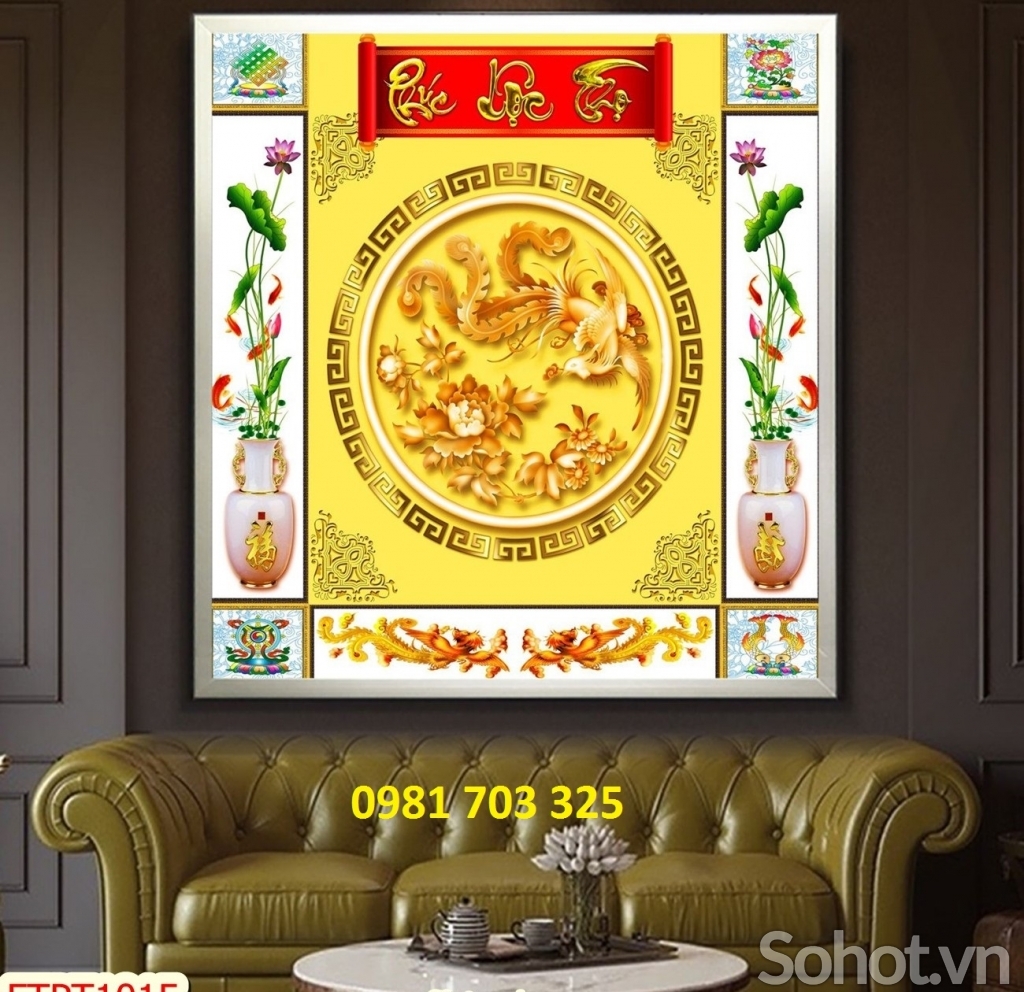 tranh gạch 3D, gạch tranh phòng thờ