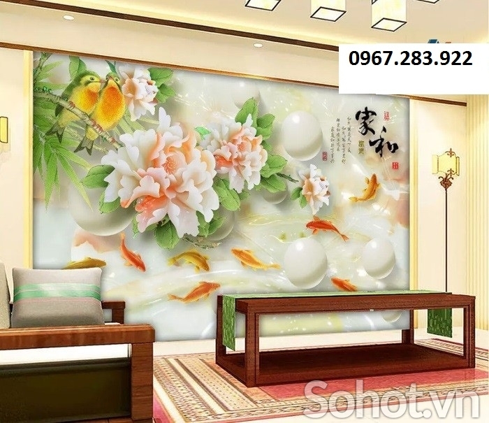 Gạch trang trí cá chép