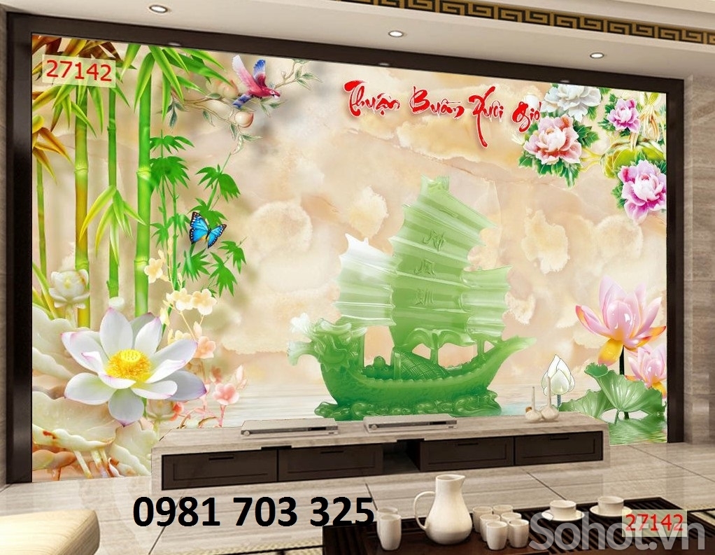 tranh 3D sứ ngọc cao cấp