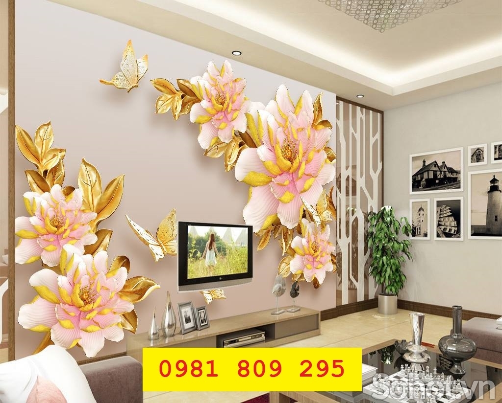 Tranh gạch men cao cấp hoa ngọc