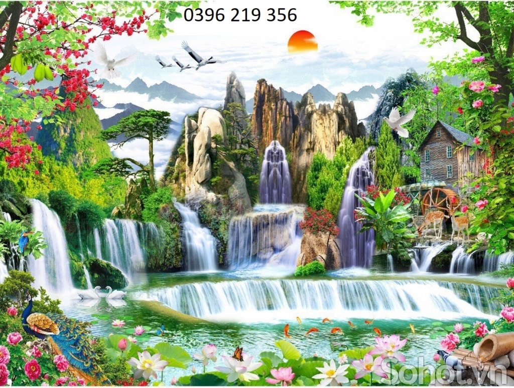 Tranh Phong cảnh thiên nhiên giao hòa- Tranh dán tường