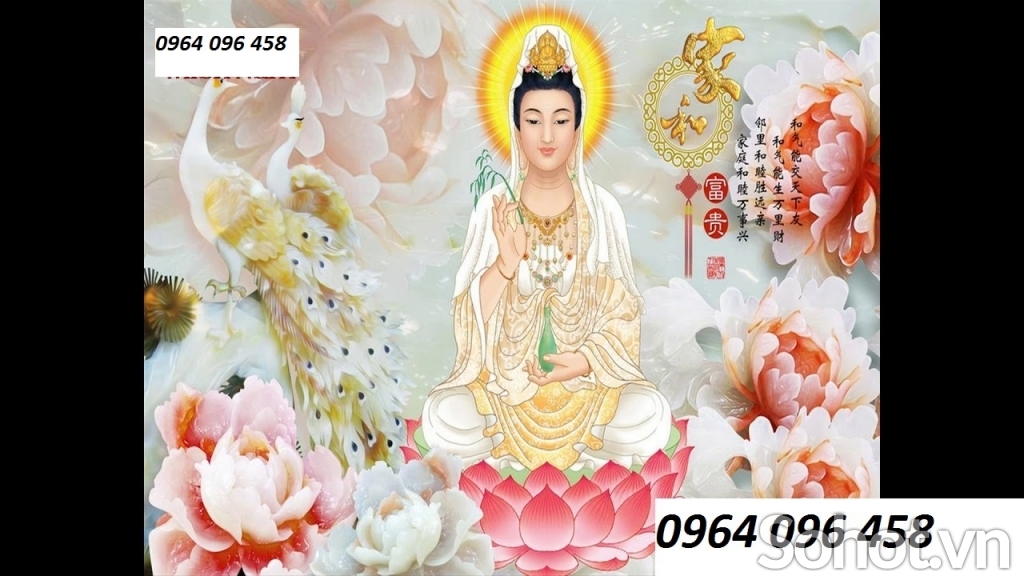Tranh gạch 3d phật quan âm - SXC68