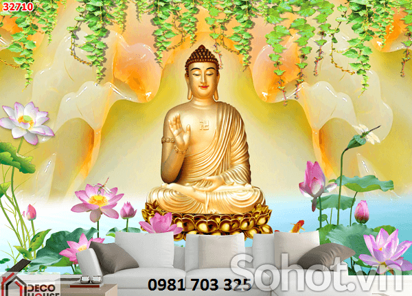 Tranh Phật- gạch tranh phòng thờ