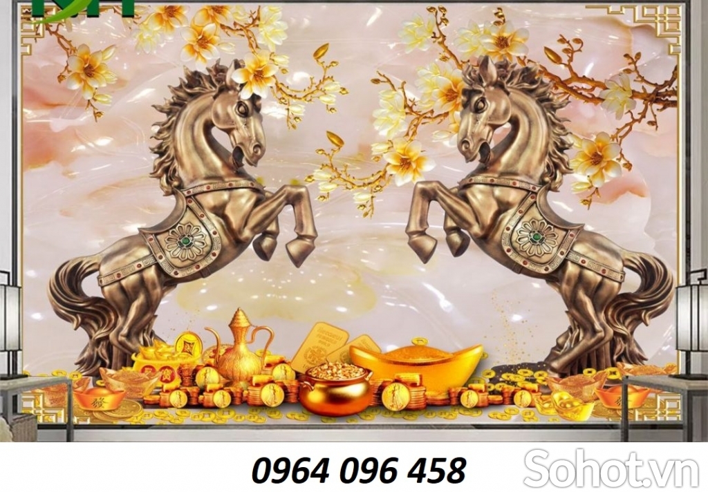 Tranh gạch mã đáo thành công 3d - BMMM9