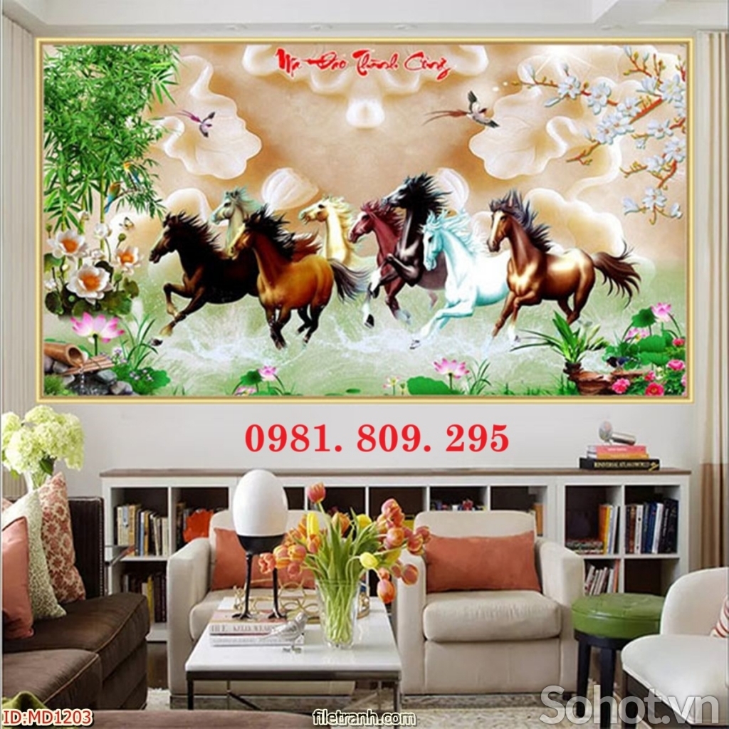 Gạch tranh 3d , gạch ốp tường mã đáo thành công