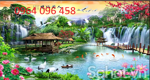 Tranh gạch 3d cảnh đồng quê - 94SP