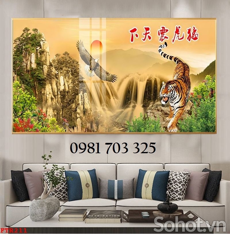 Gạch tranh phong thủy tuổi dần, tranh hổ